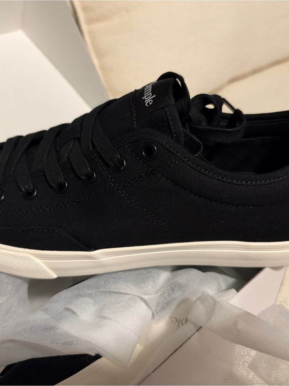 Simple Shoes S1 Canvas Black/White Size 9